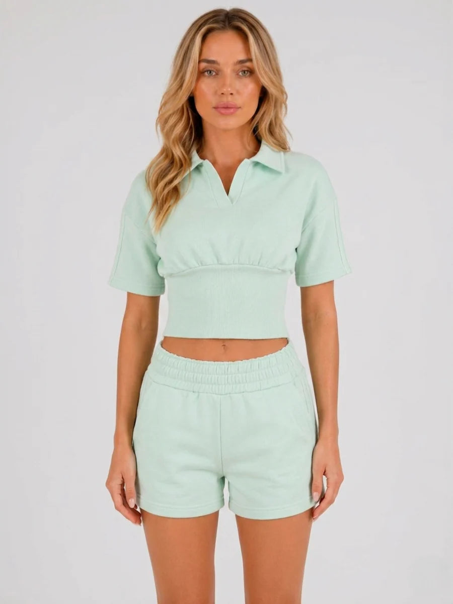 Polo top and shorts