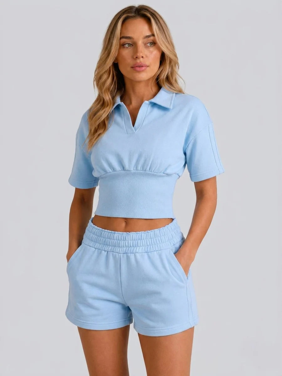Polo top and shorts