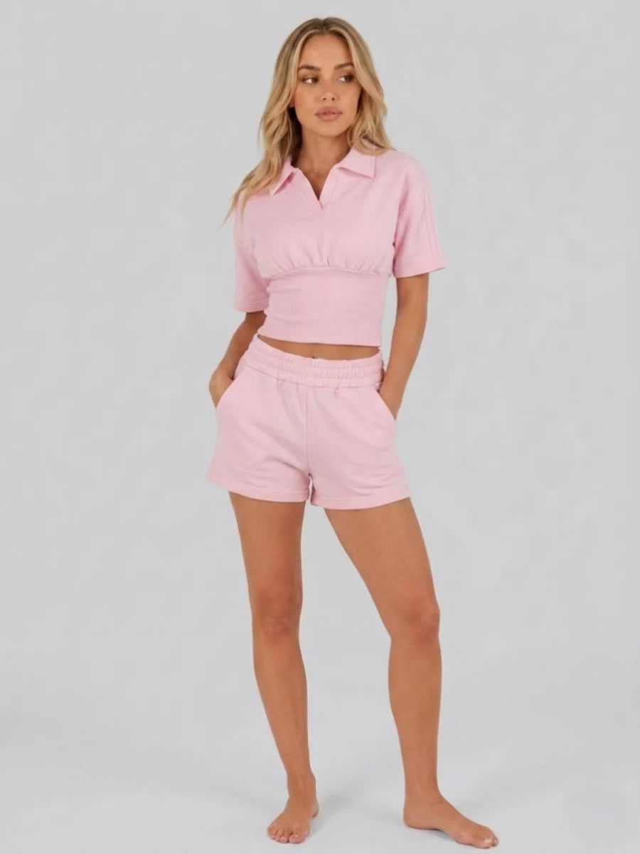Polo top and shorts